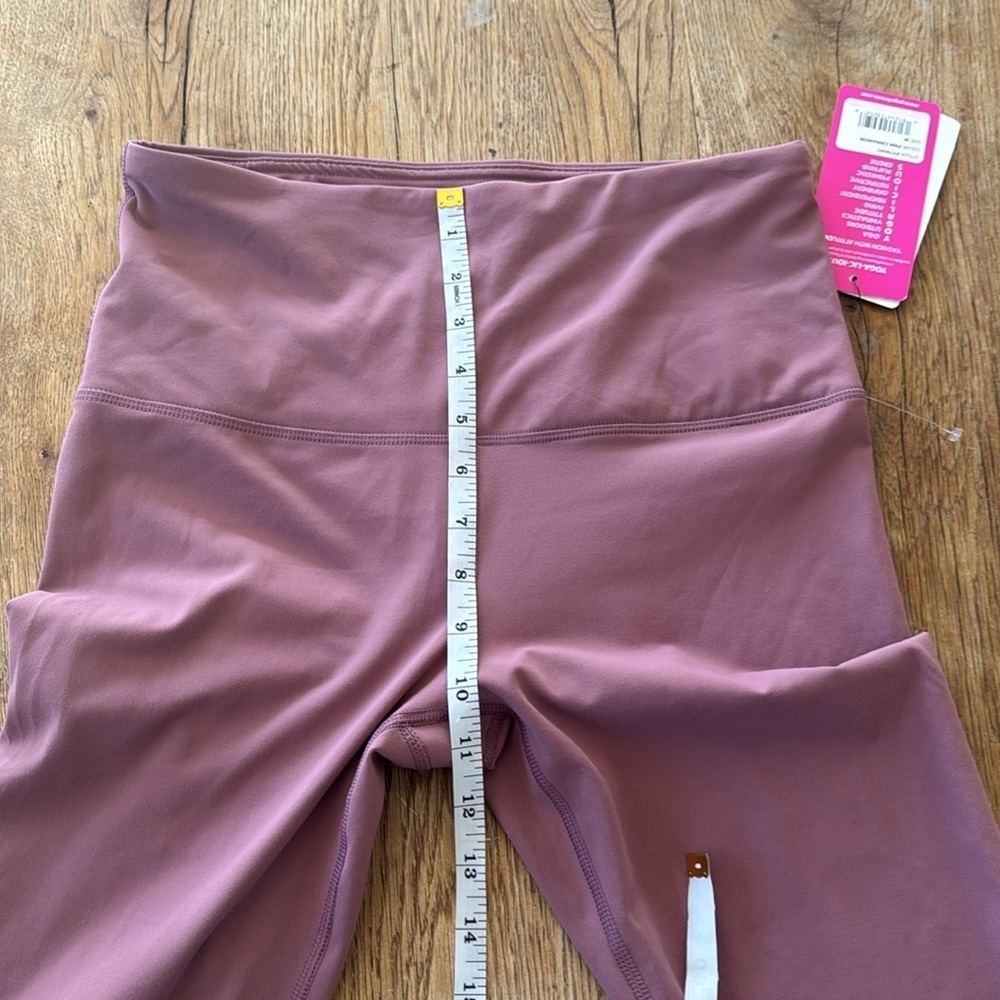 Yogalicious Ankle Leggings Women's High Waist Leggings for Yoga Size M Mauve NWT - Picture 5 of 8